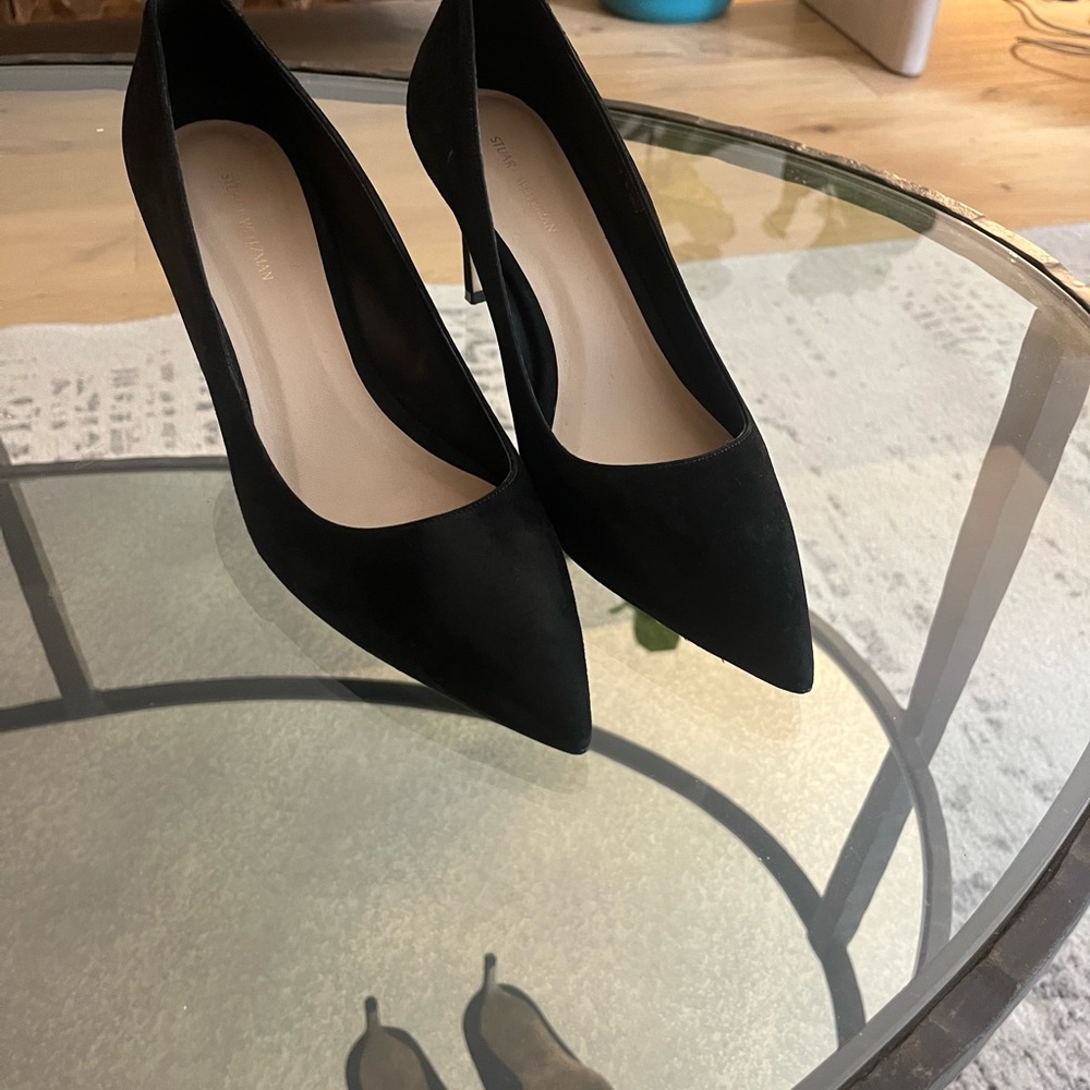 Stuart Weitzman Black Suede Heels